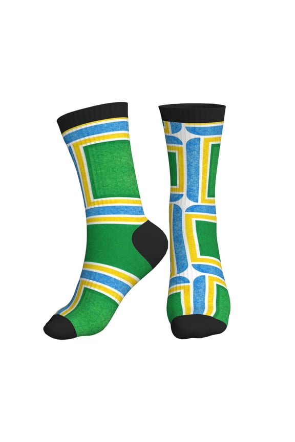 Athletic Socks Flag Of Portland Oregon Sport Running Calf Socks Crew Socks for Men Women