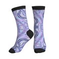 thumbnail image 1 of Athletic Socks Holographic Iridescent Color Wrinkled Foil Sport Running Calf Socks Crew Socks for Men Women, 1 of 7
