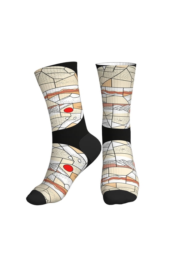 Athletic Socks Jupiter Storm Sport Running Calf Socks Crew Socks for Men Women