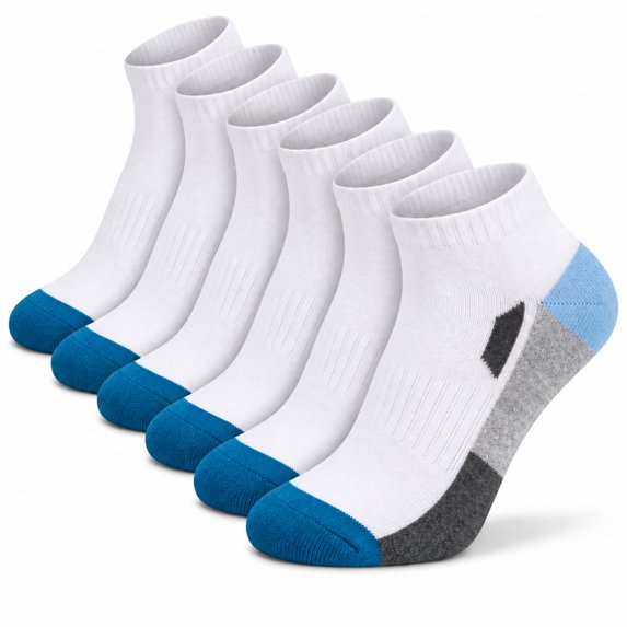 Athletic Socks for Women 6 Pairs, Ankle Sports Socks, Breathable Mesh Running Socks, Moisture Wicking Workout Socks for Gym & Everyday Wear, Shoe Size 7-9