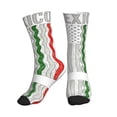 thumbnail image 1 of Athletic Socks Mexico-America Flag Sport Running Calf Socks Crew Socks for Men Women, 1 of 7