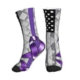 thumbnail image 1 of Athletic Socks Pancreatic Cancer Awareness Flag Sport Running Calf Socks Crew Socks for Men Women, 1 of 7