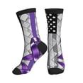 thumbnail image 1 of Athletic Socks Pancreatic Cancer Awareness Flag Sport Running Calf Socks Crew Socks for Men Women, 1 of 7