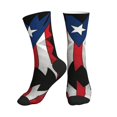 thumbnail image 1 of Athletic Socks Puerto-Rico-Flag Vintage Sport Running Calf Socks Crew Socks for Men Women, 1 of 7