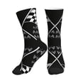 thumbnail image 1 of Athletic Socks Racing Checkered Flag Sport Running Calf Socks Crew Socks for Men Women, 1 of 7