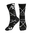 thumbnail image 1 of Athletic Socks Racing Checkered Flag Sport Running Calf Socks Crew Socks for Men Women, 1 of 7