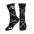 thumbnail image 1 of Athletic Socks Racing Checkered Flag Sport Running Calf Socks Crew Socks for Men Women, 1 of 7