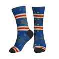 thumbnail image 1 of Athletic Socks Retro Cape Verde Flag Sport Running Calf Socks Crew Socks for Men Women, 1 of 7