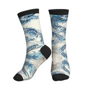 Athletic Socks Tradition Chinese Dragon Sport Running Calf Socks Crew Socks for Men Women