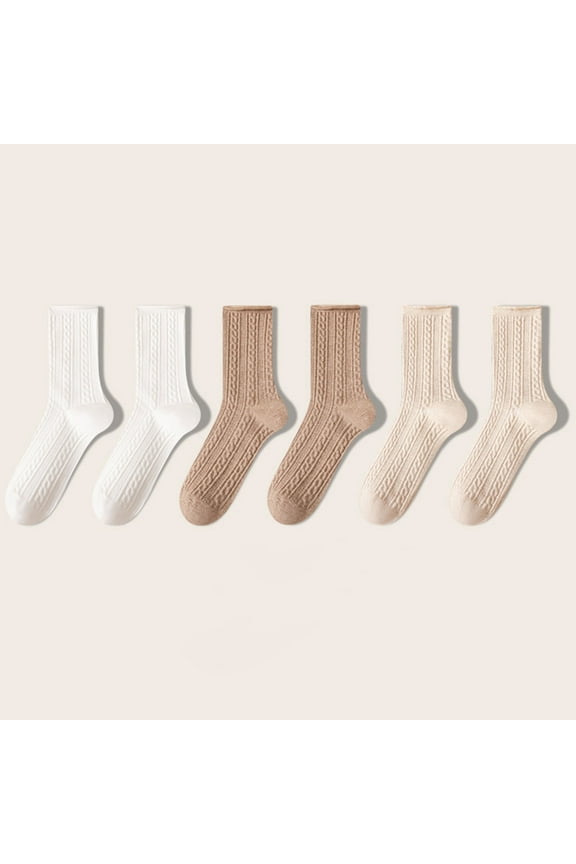 Athletic Socks Women Women's Long Socks Comfortable Fashion Trend All-Match Socks Volleyball Socks White One Size