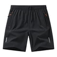 thumbnail image 1 of Athletic Sports Shorts for Men Quick Dry Moisture-Wicking Short Pants with Reflective Strip and Zipper Pockets Fathers Gift, 1 of 8