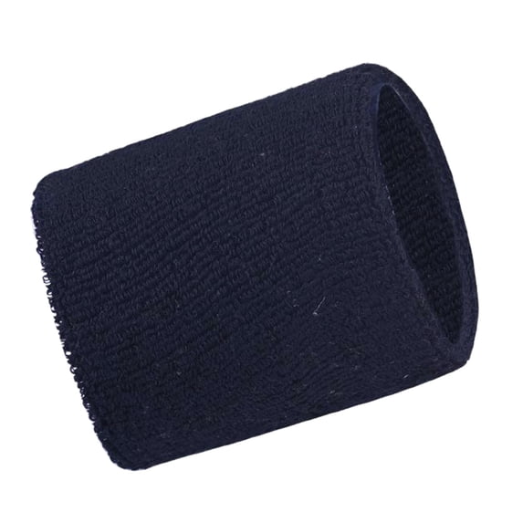 Athletic Sports Sweatbands Wrist Guards 3.15 Inch Breathable Towel Wristbands For Tennis Basketball Workout Navy Black