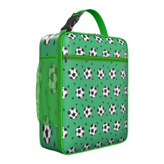 Athletic Sports Themed Lunch Box, Insulated Leakproof Cooler Bag - Reusable Meal Tote for Players and Fans of All Major Ball Sports