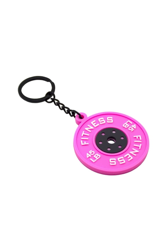 Athletic Style Weightlifting Keychain Miniature Barbell Plate Keyring Accessory