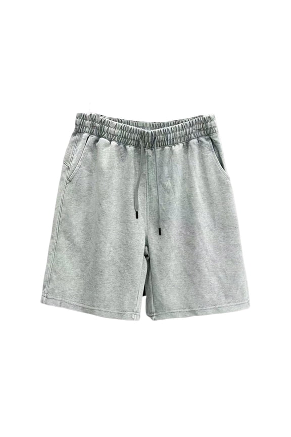 Athletic Sweat Shorts for Men Vintage Acid Washed Baggy Shorts with Pockets Cotton Board Short Teen Streetwear