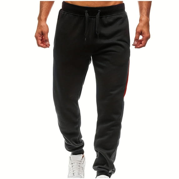Athletic Sweatpants for Men Casual Slim Fit Workout Joggers Pants with Pockets Fashion Color Match Plus Size Trouser