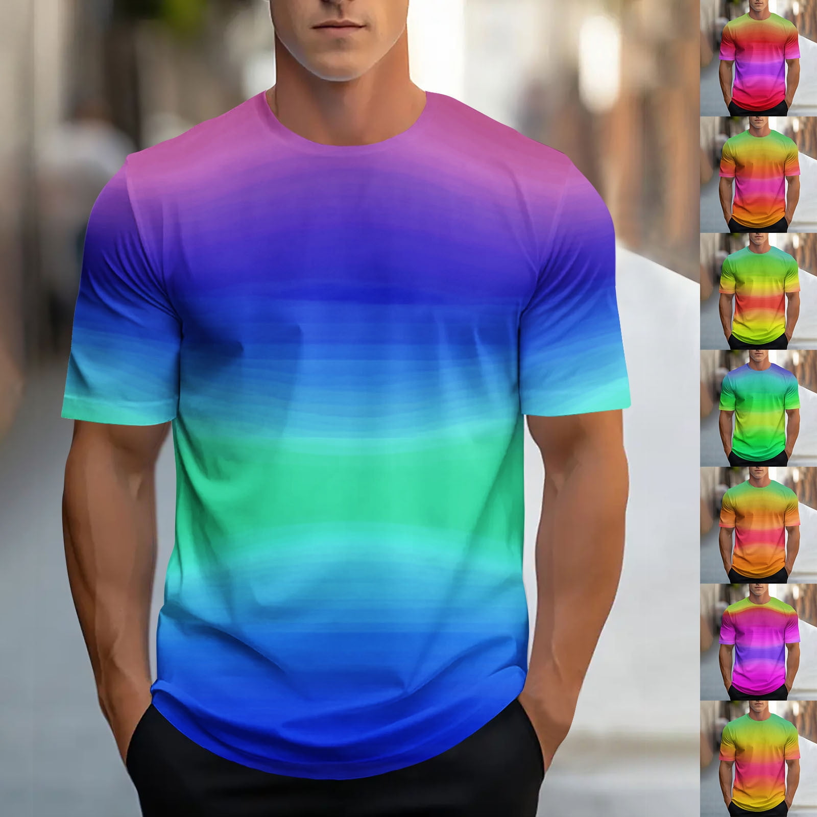 Athletic T Shirts Breathable Cool Fashion Casual Men Print Sports T ...
