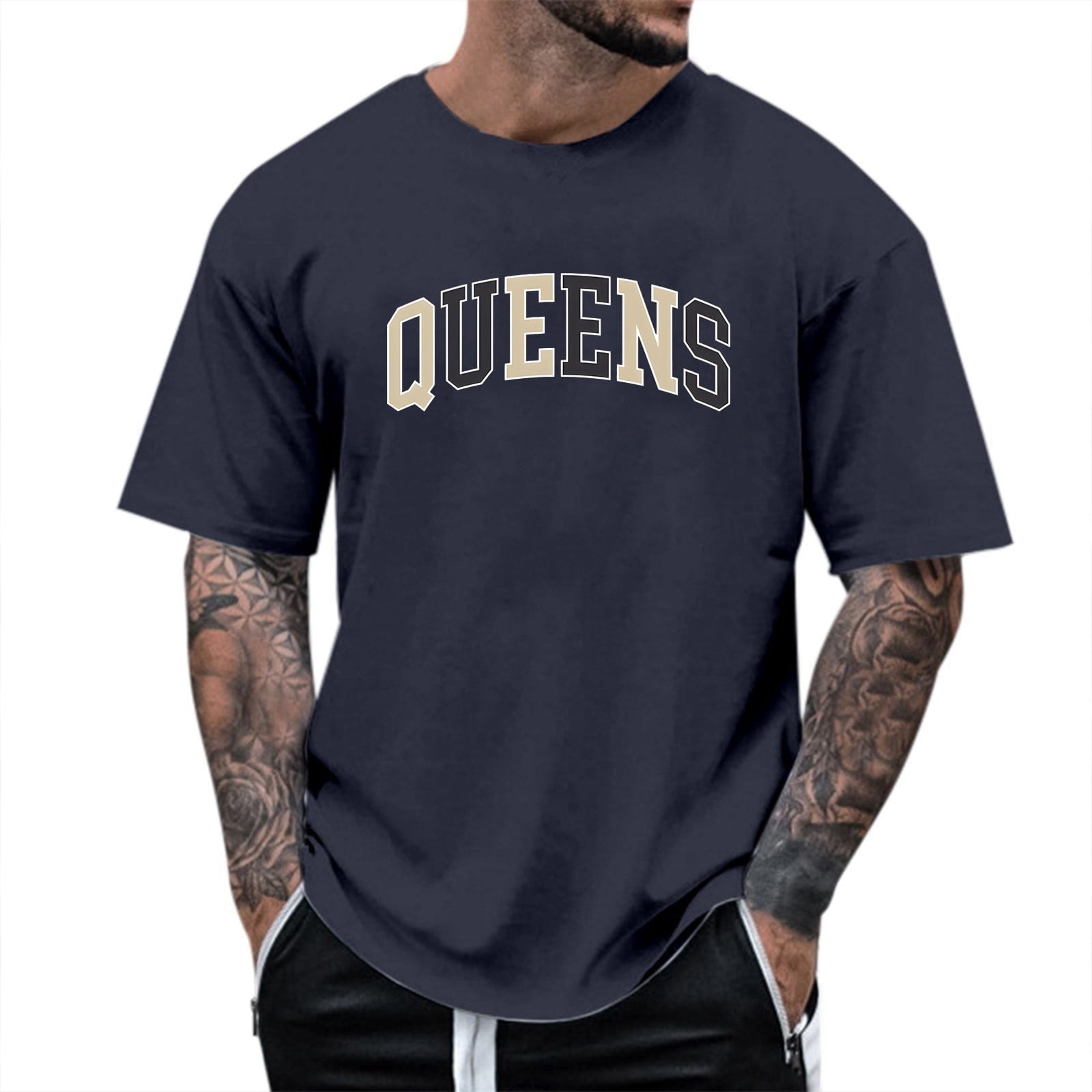Athletic T Shirts for Men Gym Workout Tees Slim Fit Design Men's Casual ...