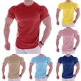 thumbnail image 1 of Athletic T Shirts for Man Quick Dry Short Sleeve Moisture Wicking Tees Lightweight Tees Running Fitness Basic Tops Yellow XL, 1 of 5