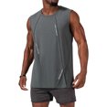 thumbnail image 1 of Men's Athletic Tank Top Lightweight Breathable Sleeveless Workout Shirt For Gym Running Outdoor Sports WearDark GrayXXXL, 1 of 3