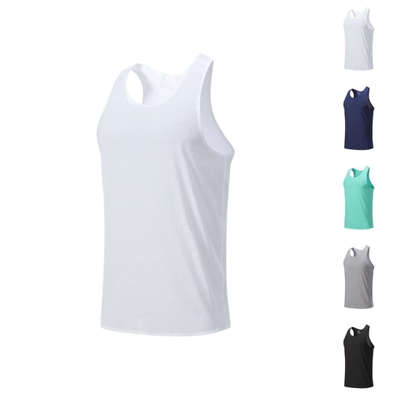 Athletic Tank Tops Men Lightweight Breathable Quick Drying Sleeveless Polo Shirt Workout Running Gym Tanks