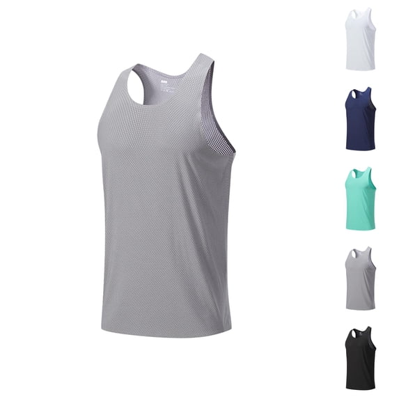 Athletic Tank Tops Men Lightweight Breathable Quick Drying Sleeveless Polo Shirt Workout Running Gym Tanks