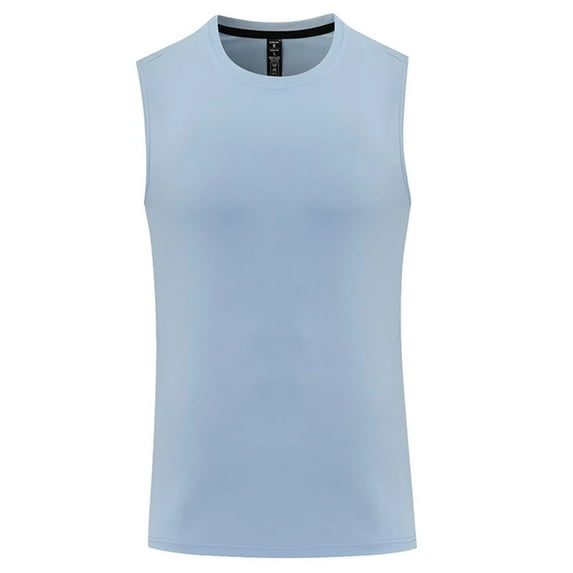 Athletic Tank Tops for Men Quick-Drying Sleeveless Workout Undershirts Shirts Mens Casual Solid Color Pullover Stretchy Slim Crewneck Running Vests