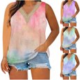thumbnail image 1 of Athletic Tank Tops for Women Women's Tees And Tanks Plus Size Tunic for Women-Neck Blouse Lace Casual Loose Summer Sleeveless Tank Green Xxxl, 1 of 5