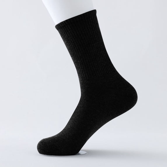 Sunshuilll Adult Black Performance Tube Length Crew Socks, Casual