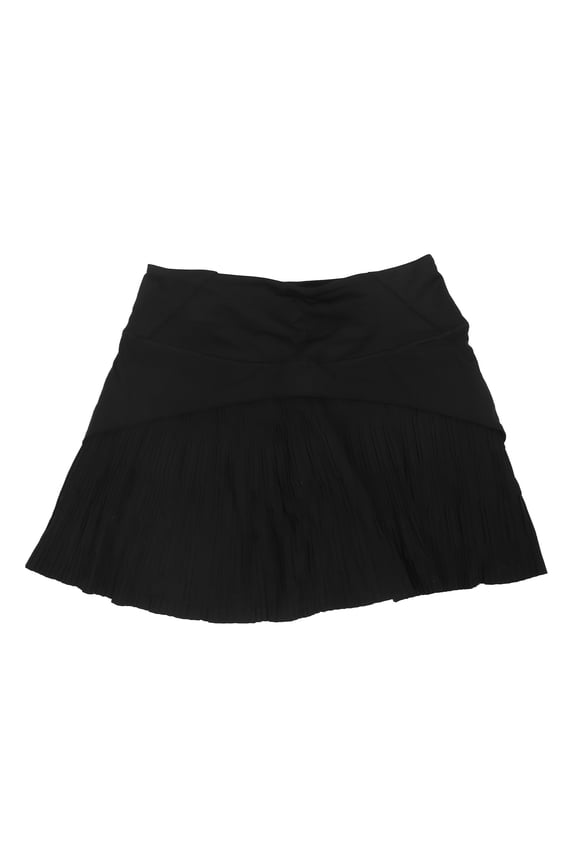 Athletic Tennis Skirt Lightweight Breathable Quick Drying High Waist Gym Golf Skort for Women Black M (10 inches / 25.4 cm)