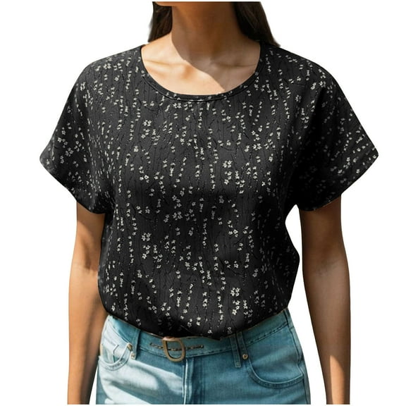Athletic Tops Women 3X Blouses for Women Fashion 2025 Summer Solid Color Tshirts