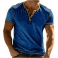 thumbnail image 1 of Athletic Tops for Men Shirt Short Sleeve Round Neck Color blocked Casual Loose Fashion Short Sleeved T Shirt Slim Sports Top, 1 of 6