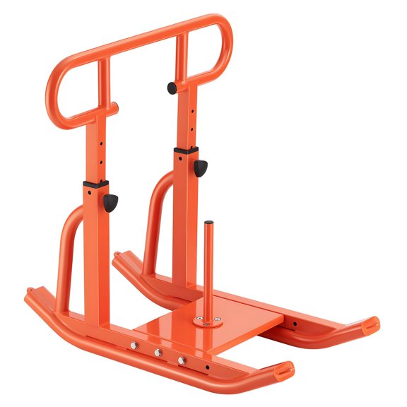Athletic Training Sled with Adjustable Handle, Steel Speed Sled for Fitness Workouts, Compatible with Weight Plates for Strength and Agility Drills, Orange