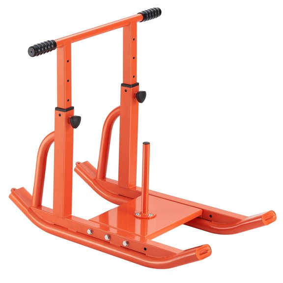Athletic Training Sled with Adjustable Handle, Speed Workout Equipment for Fitness, Compatible with Standard Weight Plates, Orange Steel Power Sled