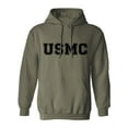 thumbnail image 1 of Athletic "USMC" Marine Corps Hooded Sweatshirt in Military Green, 1 of 3