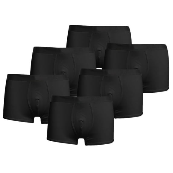 Athletic Underwear Men Mid Rise Underwear Combination Milk Silk Breathable Boxer Shorts Swimming Trunks Cotton Boxers Men Black XXXL