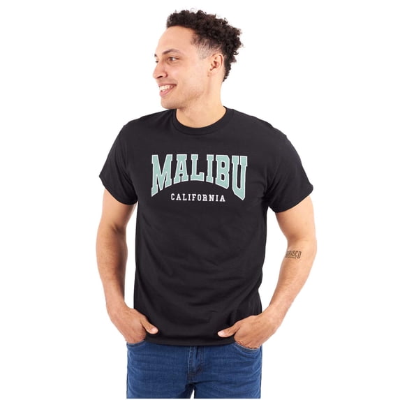 Athletic Varsity Malibu California Men's Graphic T Shirt Tees Brisco Brands S