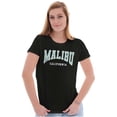 thumbnail image 1 of Athletic Varsity Malibu California Womens Slim Fit Graphic Tee Brisco Brands S, 1 of 5