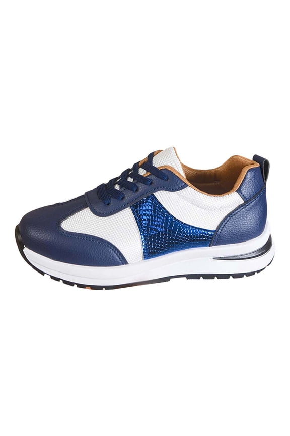 Athletic Walking Shoes for Women Popcorn Sole Sports Sneakers Color Block Classic Shoes for Walking,Running,Shopping