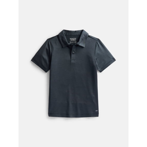 Athletic Work Boy's Active Polo Shirt with. Short Sleeves, Sizes 4-18