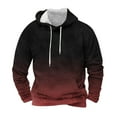 thumbnail image 1 of Athletic Workout Hoodies for Men with Front Pocket Fleece Lined Sweatshirts Mens Casual Pullover Long Sleeve Gradient Printed Thermal Warm Hoodie Tops, 1 of 4