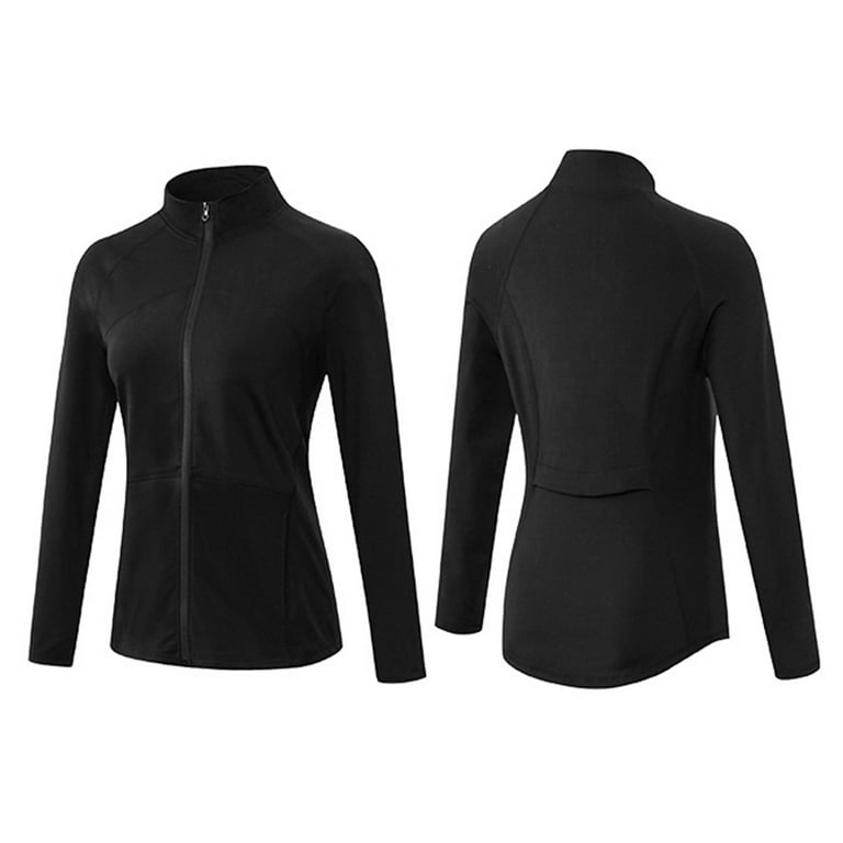 Athletic Workout Jackets for Women, Full Zip-Up Jacket for Running