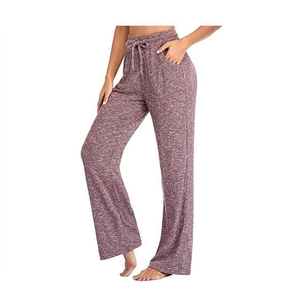 Athletic Workout Women Pants with Pockets Plus Size S-5X Drawstring Elastic Waist Trousers Casual Solid Quick-Dry Bootcut Yoga Pant