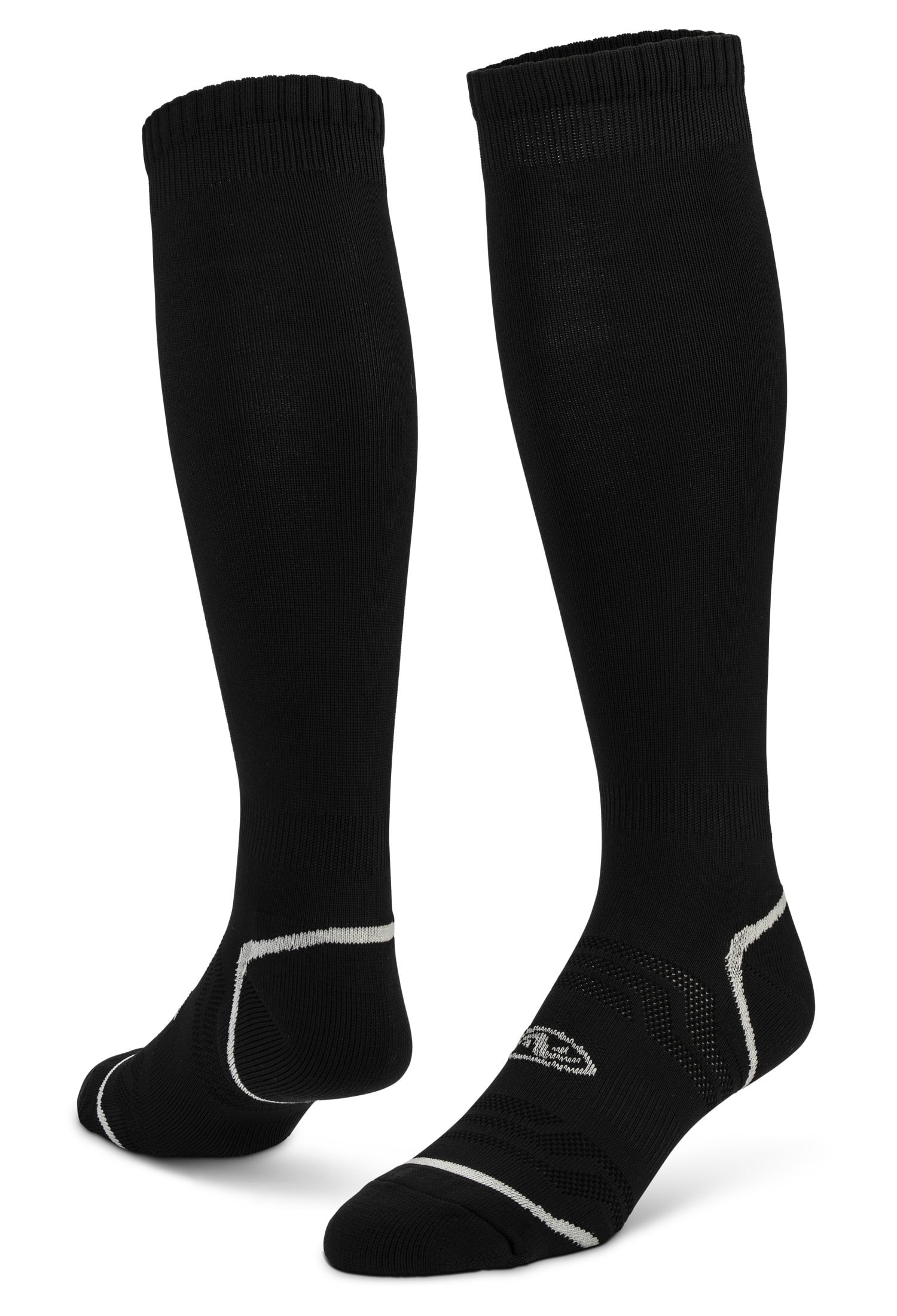 Athletic Works Unisex Black Soccer Socks with Ultra Cushioned Padding ...