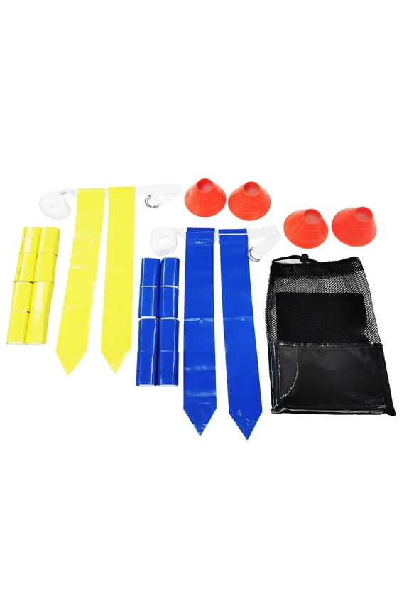 10 Person Flag Football Set with Carrying Bag, Blue Yellow