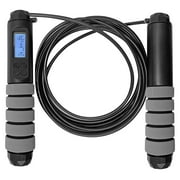 Athletic Works 10 ft. Adjustable Length Digital Weighted Jump Rope with Calorie Counter, Black