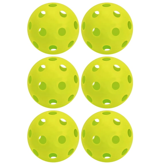 Athletic Works 11" Plastic Practice Softballs with Mesh Carry Bag, 6 pack, Yellow, 1 oz, New