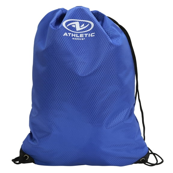 Athletic Works 11L Adult Unisex Polyester Fitness Gym Cinch Sack, Blue