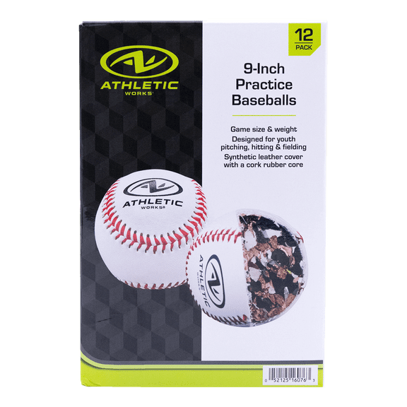 Athletic Works 12 Pack Durable Training and Recreation Baseballs