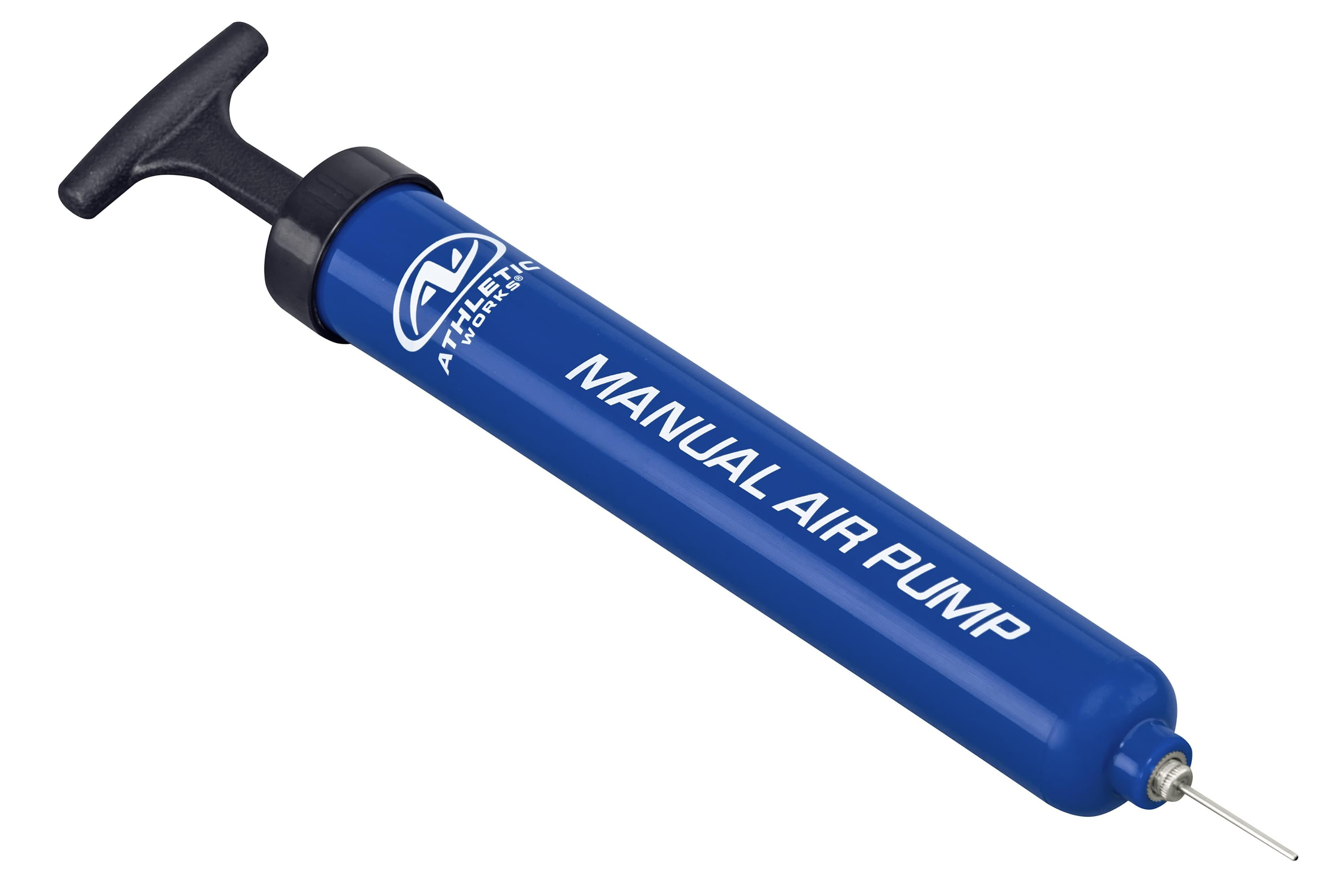 Athletic Works 12" Sport Manual Plastic Air Pump with Adapter, Blue